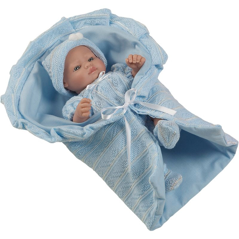 Mini Recién nacido mantita azul 27 cm, bolsa