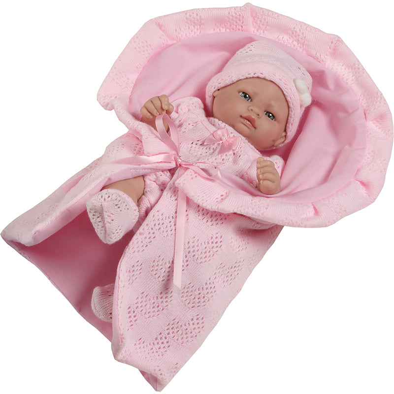 Mini Recién nacido mantita rosa 27 cm, bolsa
