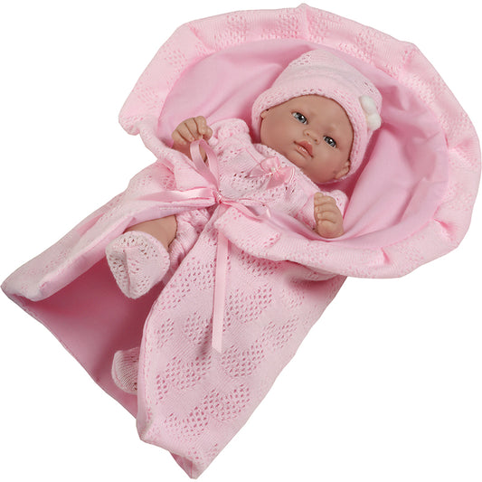 Mini Recién nacido mantita rosa 27 cm, bolsa