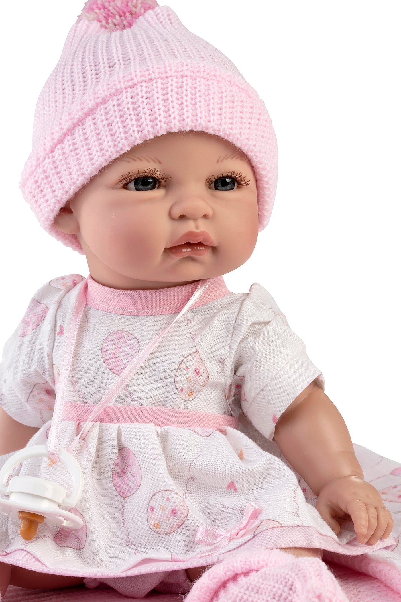Baby Coral 34 cm chaqueta rosa mantita, bolsa