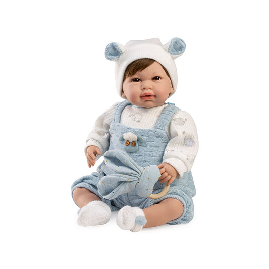 Muñeco Daniel con peto azul – 45 cm