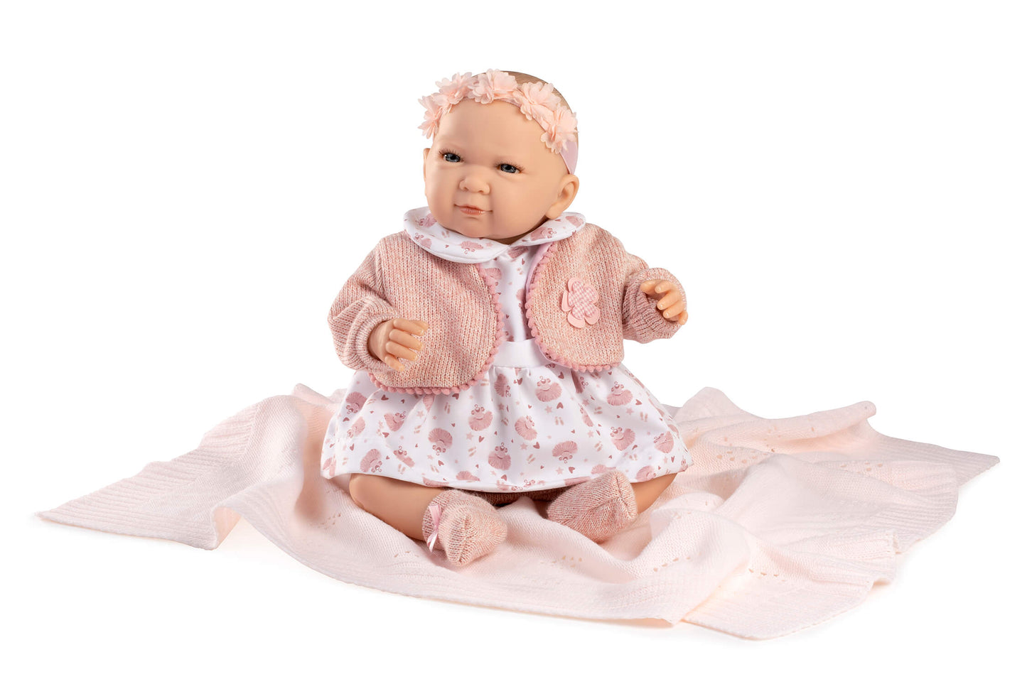 Mi pequeño Reborn muñeca con mantita rosa 45 cm