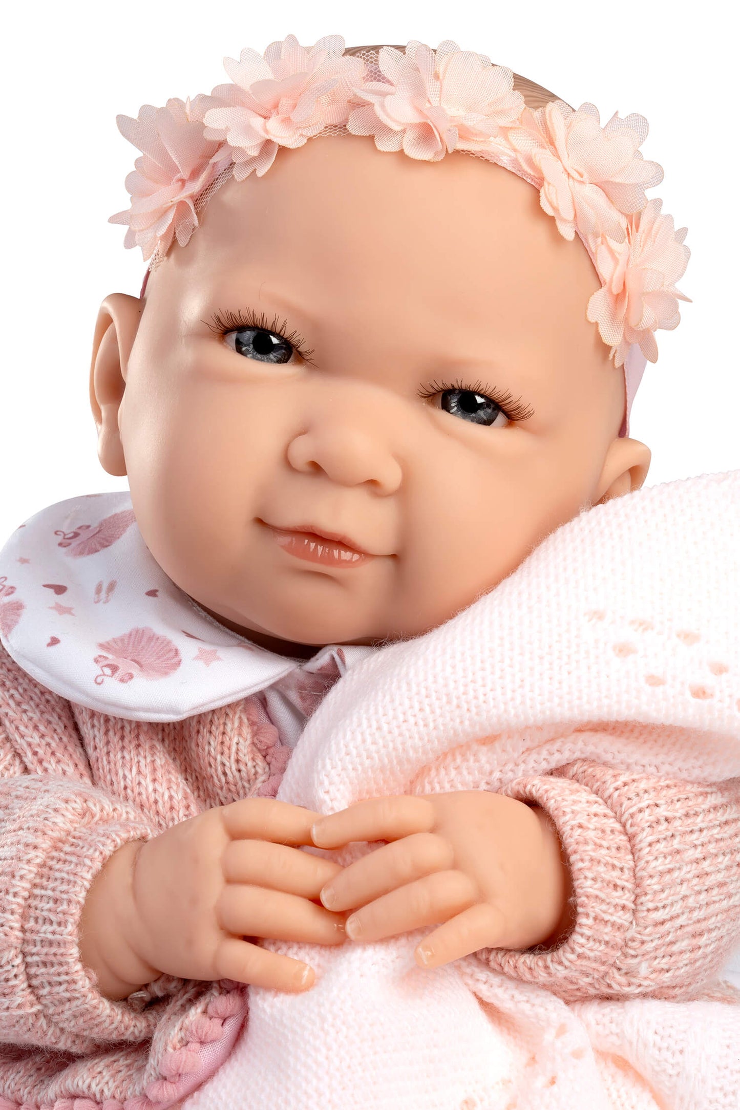 Mi pequeño Reborn muñeca con mantita rosa 45 cm