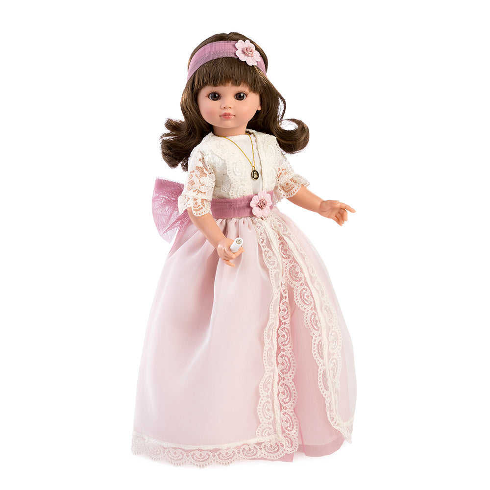 Muñeca Fany comunión lazada tul, 40 cm. Caja