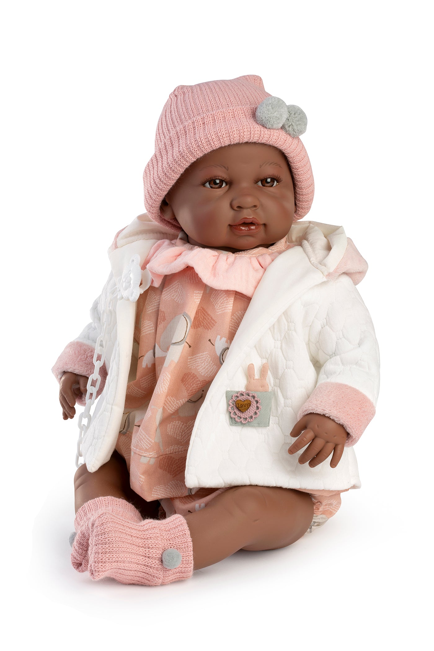 Sara mulata abrigo blanco, 50 cm
