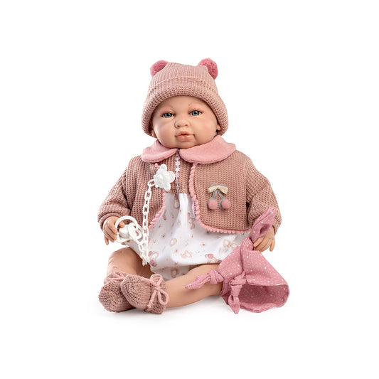 Muñeca con chaqueta maquillaje y gasita – 50 cm