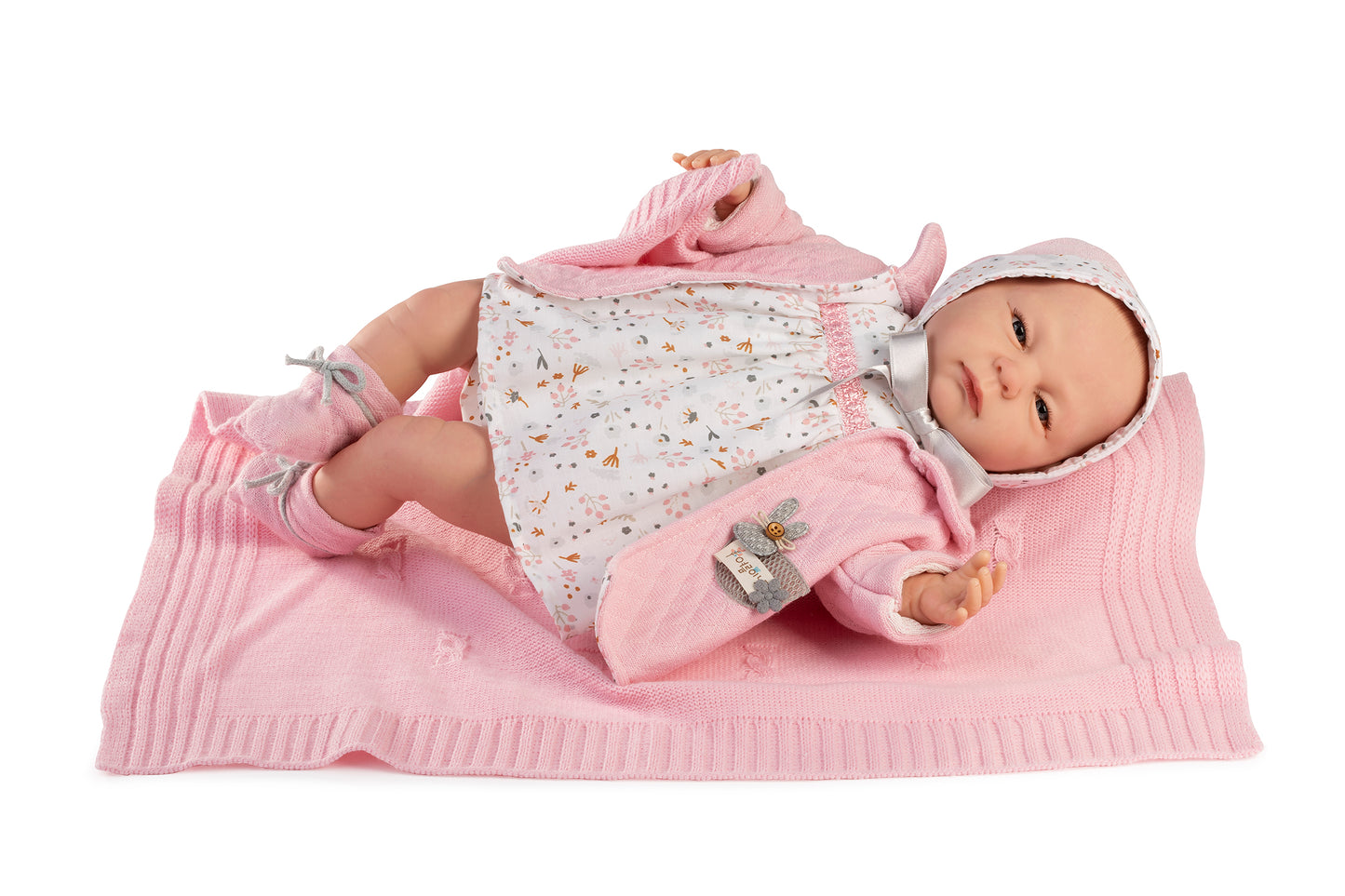 Bebé Reborn chaqueta rosa 50 cm