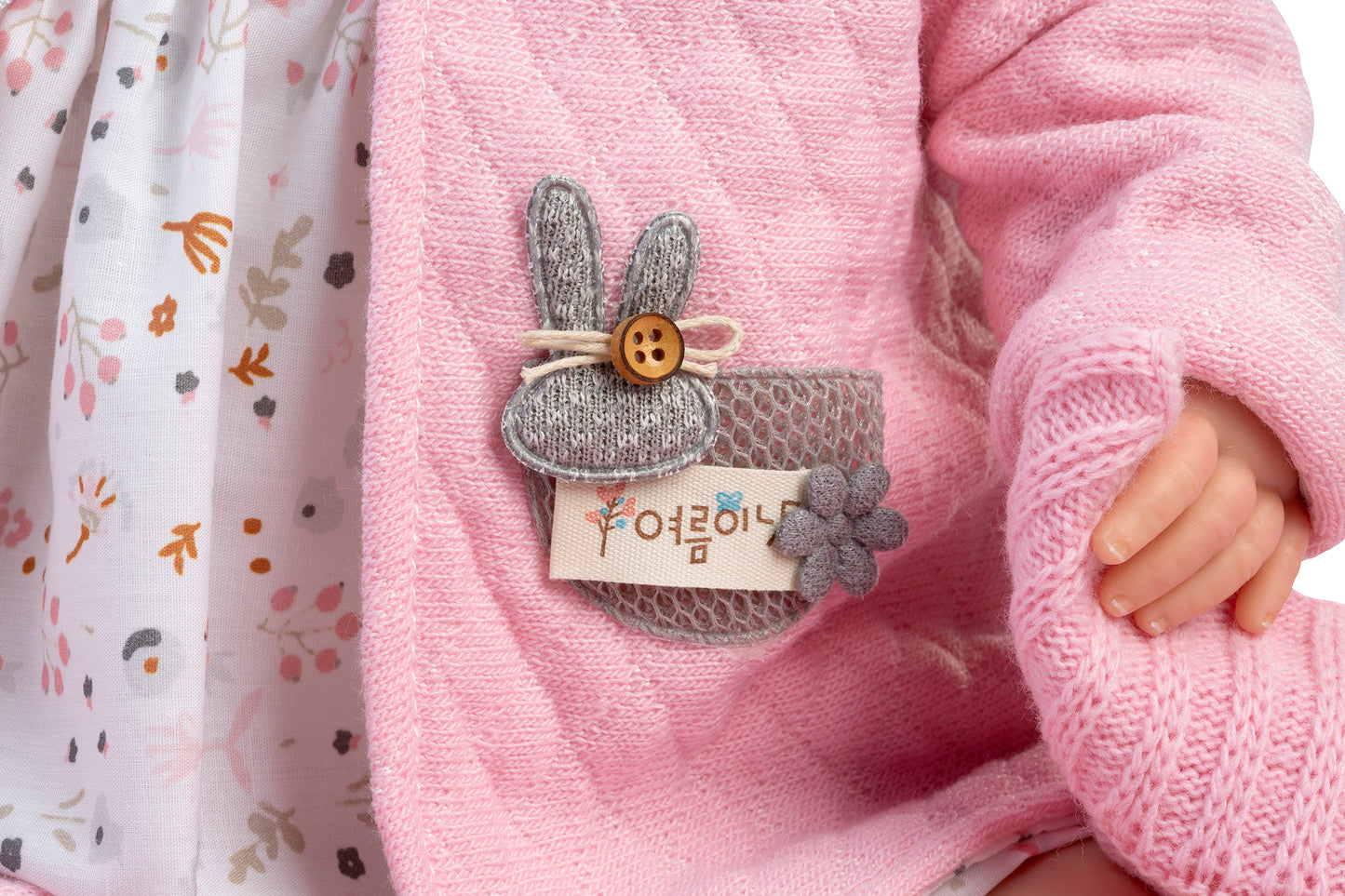 Bebé Reborn chaqueta rosa 50 cm