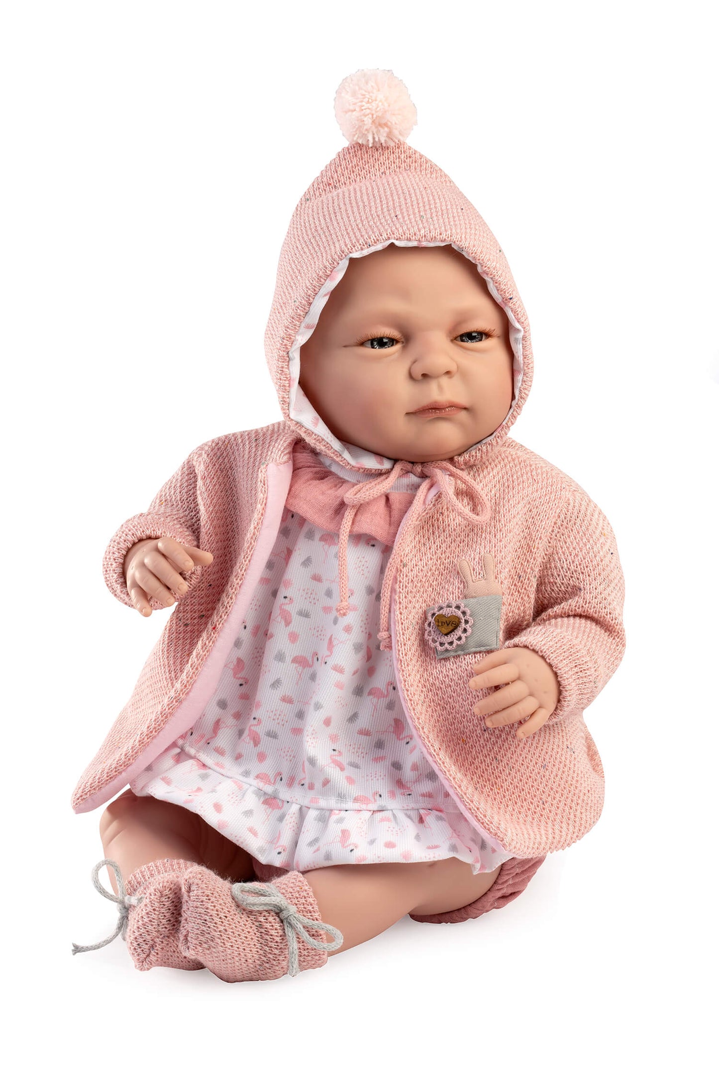 Muñeca Valeria Chaqueta y gorrito 50 cm con peso