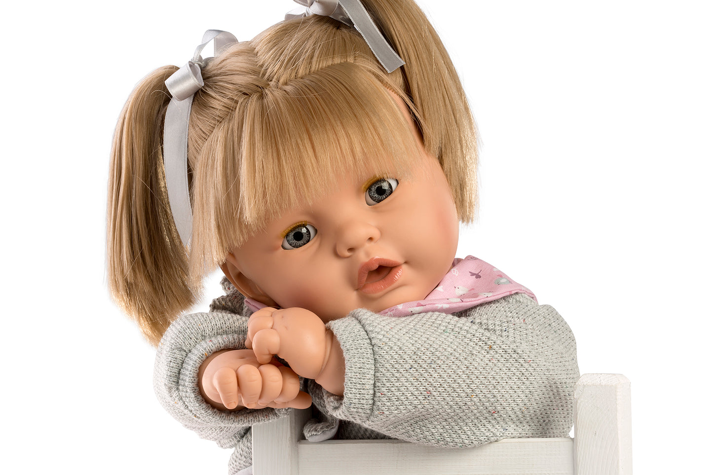 Baby dulzona llorona chaqueta gris 62 cm, bolsa