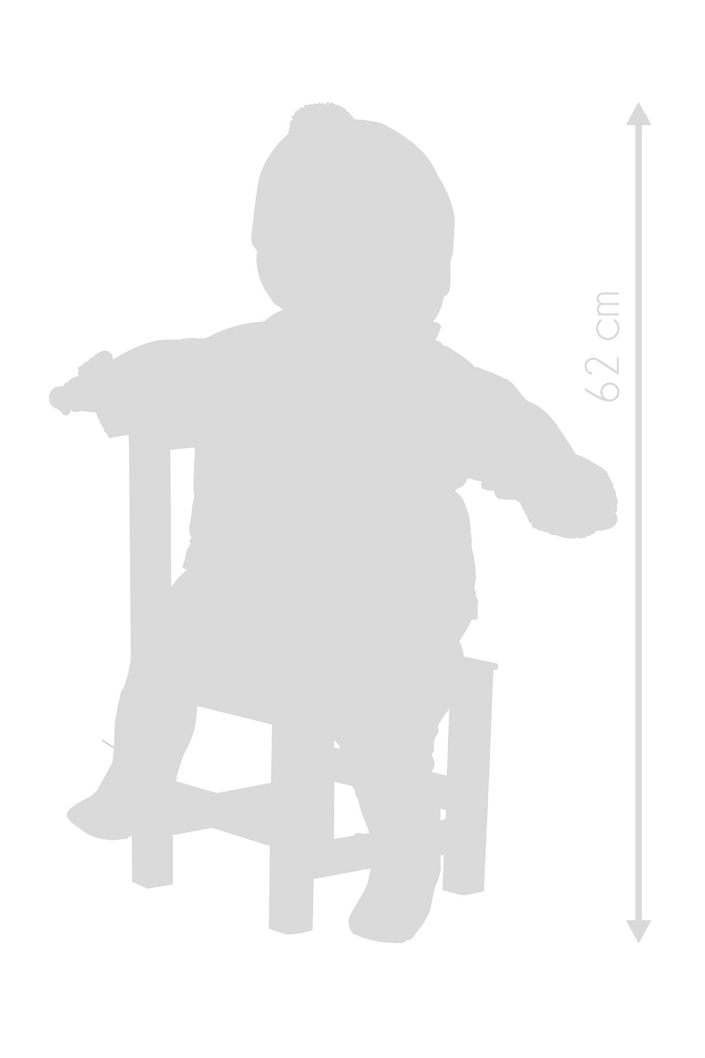 Baby dulzón llorón chaqueta marrón 62 cm, bolsa
