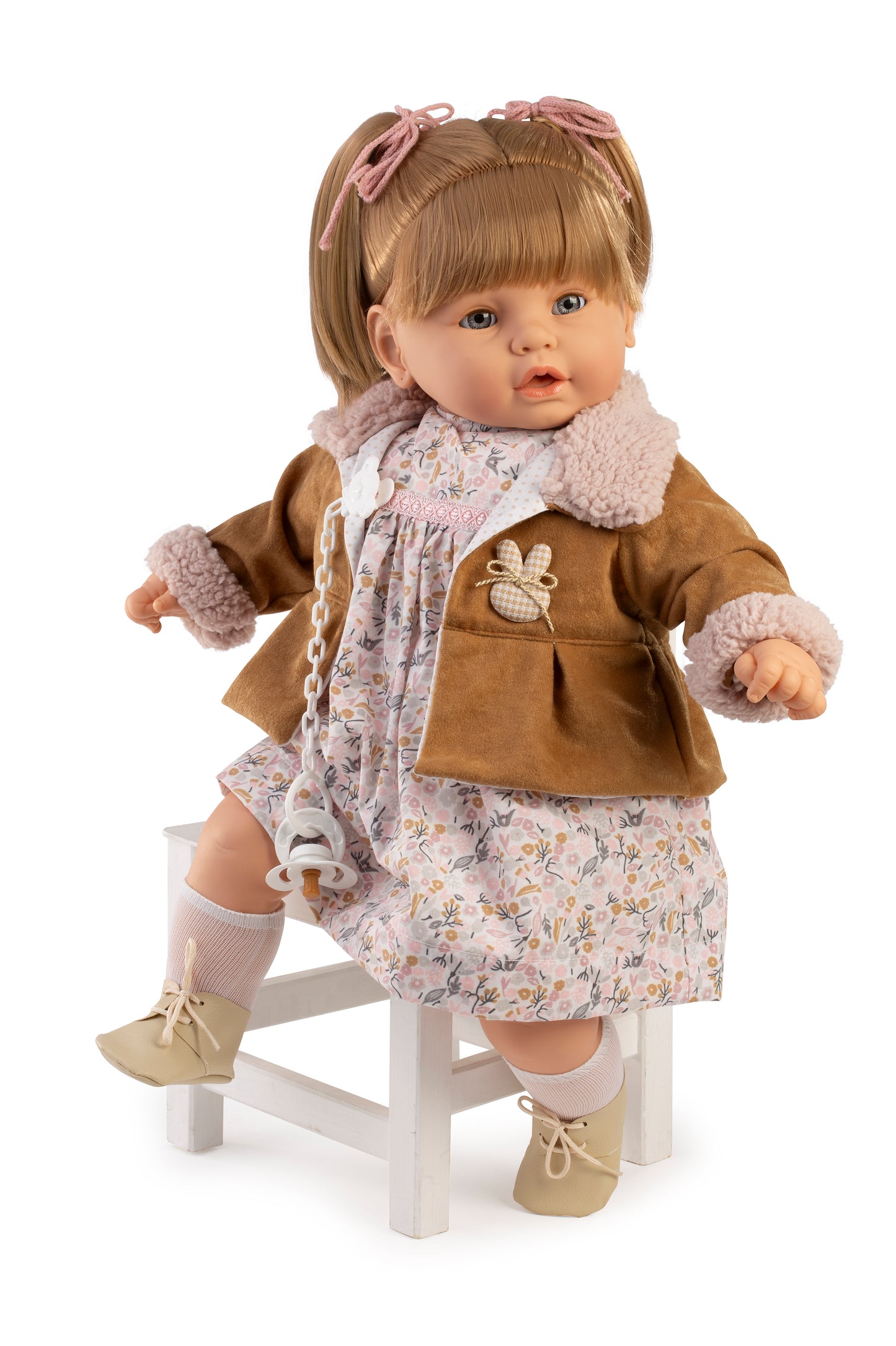 Baby dulzona llorona chaqueta marrón 62 cm, bolsa