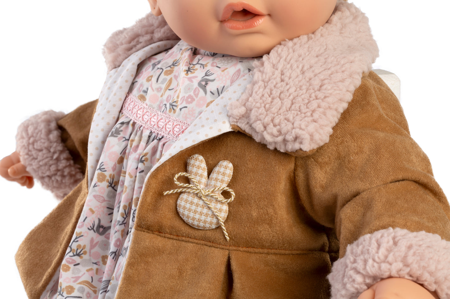 Baby dulzona llorona chaqueta marrón 62 cm, bolsa