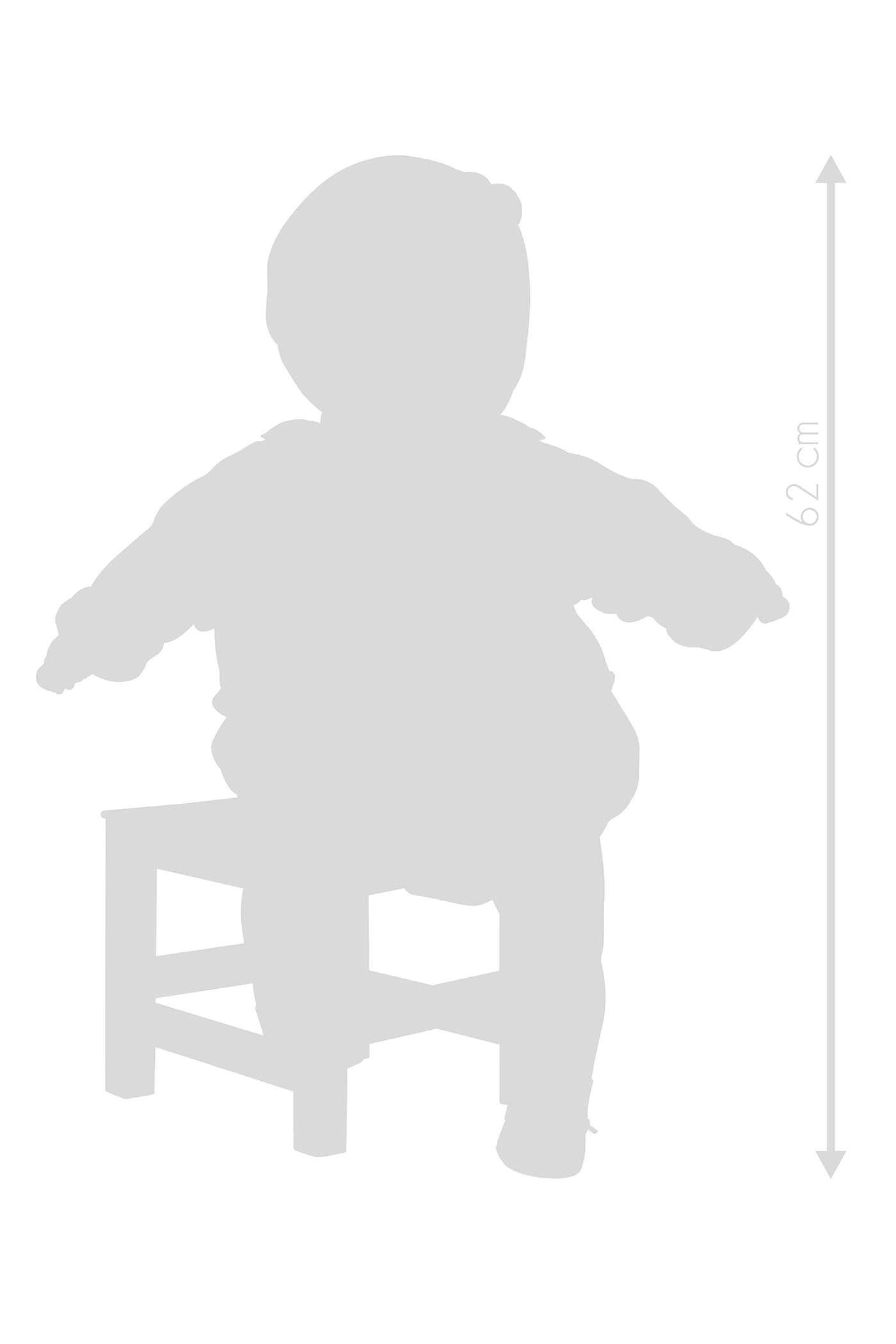 Baby Dulzón chaqueta blanca pompones, 62 cm