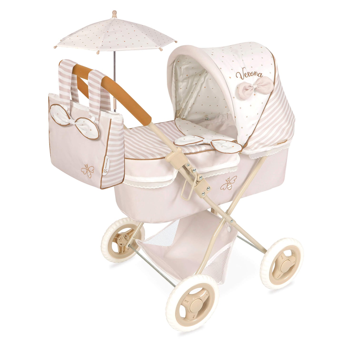 Coche de muñeca plegable con sombrilla muñecas de 48 cm