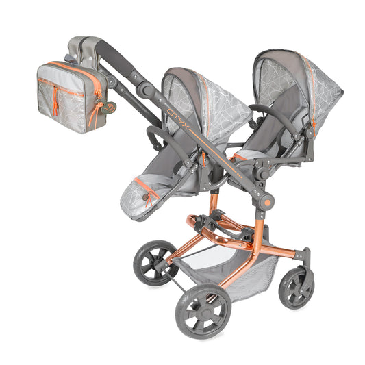 Silla gemelar plegable -NOVEDAD - multiposicion para muñecas de hasta 52 cm