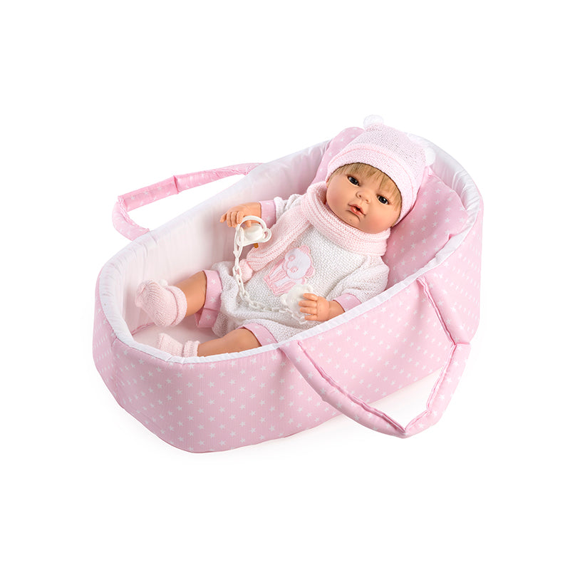 Muñeca Llorona María 42 cm con capazo