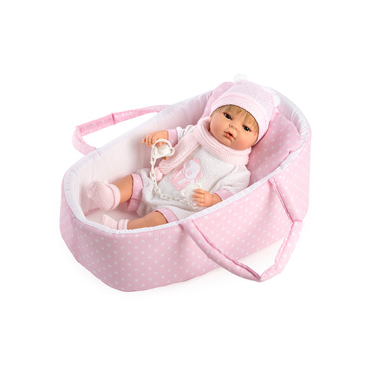 Muñeca Llorona María 42 cm con capazo